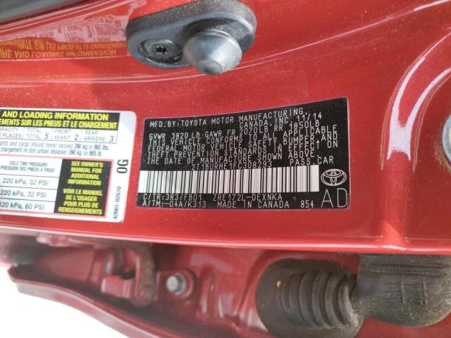 Zdjęcie 10 z aukcji – 2015 TOYOTA COROLLA L z VIN 2T1BURHE1FC308293