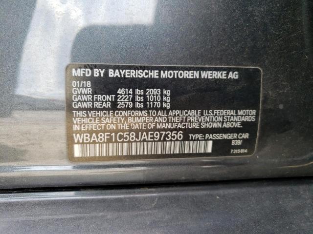 Photo 10 from auction – 2018 BMW 328 D XDRI with VIN WBA8F1C58JAE97356