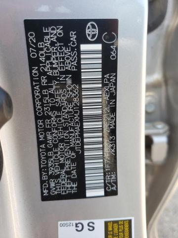 Photo 10 from auction – 2021 TOYOTA COROLLA LE with VIN JTDEPMAEXMJ128362