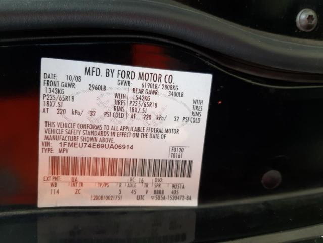 Photo 10 from auction – 2009 FORD EXPLORER E with VIN 1FMEU74E69UA06914