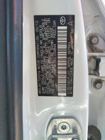 Photo 10 from auction – 2012 TOYOTA YARIS with VIN JTDBT4K39CL034844