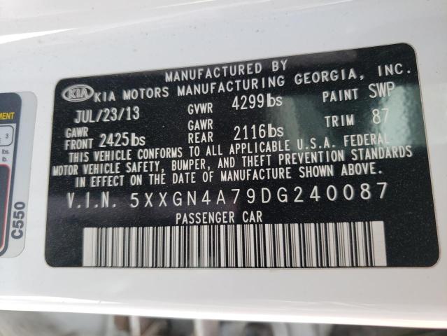 Photo 10 from auction – 2013 KIA OPTIMA EX with VIN 5XXGN4A79DG240087