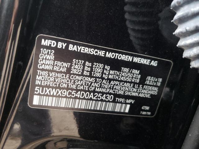 Photo 10 from auction – 2013 BMW X3 XDRIVE2 with VIN 5UXWX9C54D0A25430