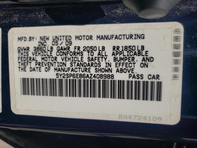 Photo 10 from auction – 2010 PONTIAC VIBE with VIN 5Y2SP6E86AZ408988