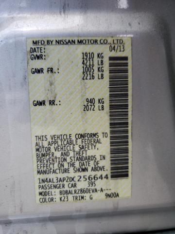 Photo 10 from auction – 2013 NISSAN ALTIMA 2.5 with VIN 1N4AL3AP2DC256644