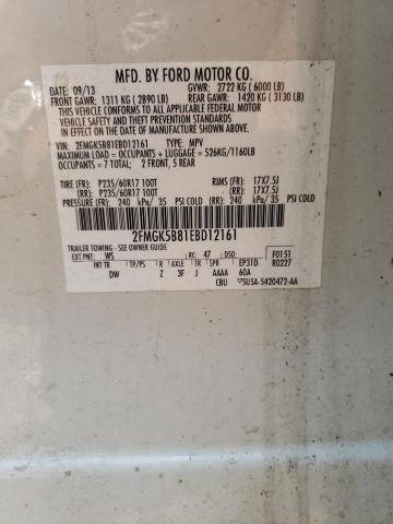 Photo 10 from auction – 2014 FORD FLEX SE with VIN 2FMGK5B81EBD12161