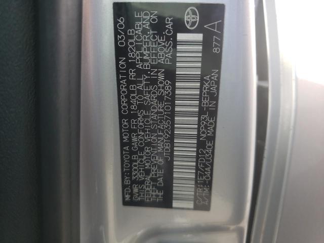 Photo 10 from auction – 2007 TOYOTA YARIS with VIN JTDBT923571017389