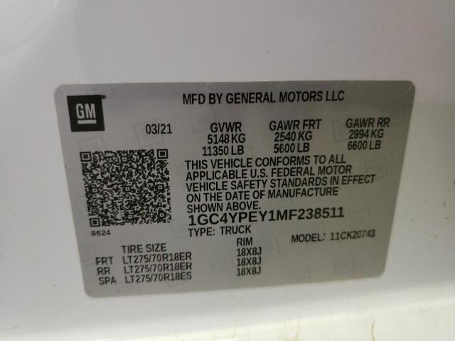 Photo 10 from auction – 2021 CHEVROLET SILVERADO with VIN 1GC4YPEY1MF238511