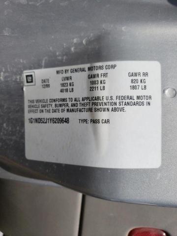 Photo 10 from auction – 2000 CHEVROLET MALIBU with VIN 1G1ND52J1Y6209648