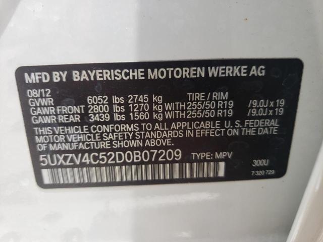 Photo 10 from auction – 2013 BMW X5 XDRIVE3 with VIN 5UXZV4C52D0B07209