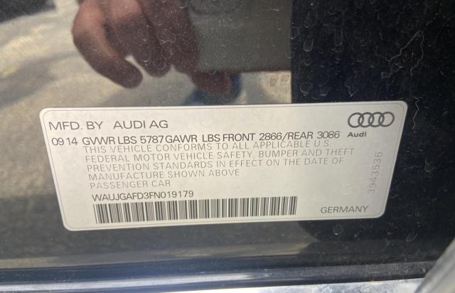 Photo 10 from auction – 2015 AUDI A8 QUATTRO with VIN WAUJGAFD3FN019179
