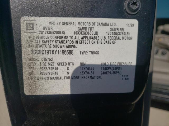 Photo 10 from auction – 2000 CHEVROLET SILVERADO with VIN 2GCEC19TXY1196688