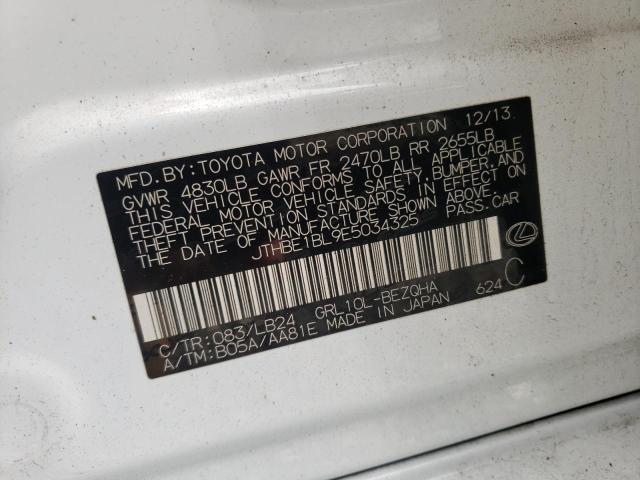 Photo 10 from auction – 2014 LEXUS GS 350 with VIN JTHBE1BL9E5034325