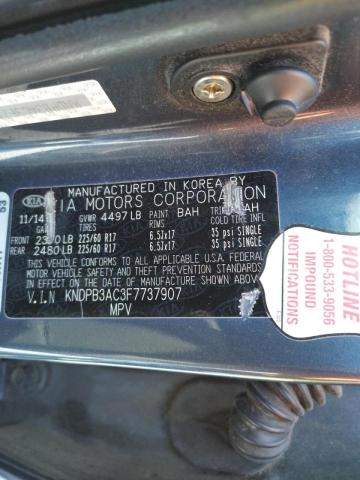 Photo 10 from auction – 2015 KIA SPORTAGE L with VIN KNDPB3AC3F7737907