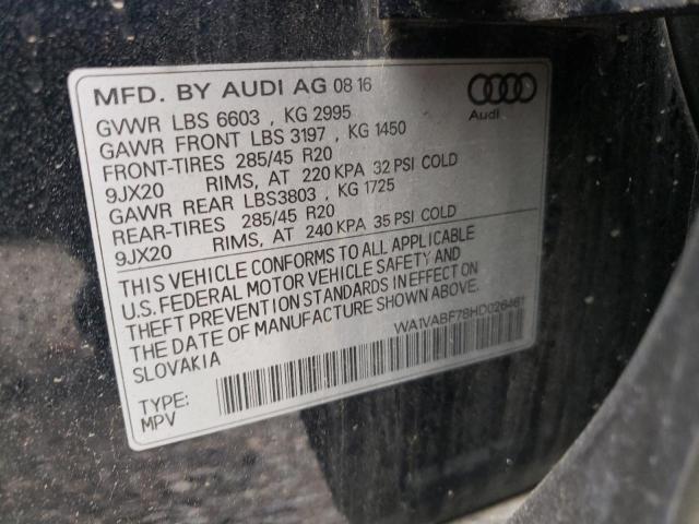 Photo 10 from auction – 2017 AUDI Q7 PRESTIG with VIN WA1VABF78HD026461