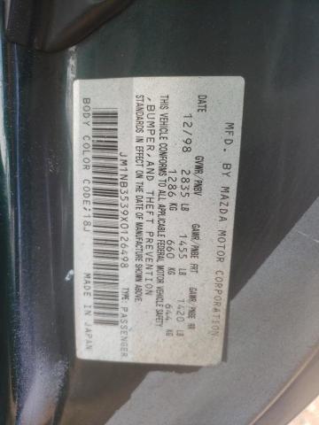 Photo 10 from auction – 1999 MAZDA MX-5 MIATA with VIN JM1NB3539X0126498