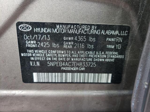 Photo 10 from auction – 2014 HYUNDAI SONATA GLS with VIN 5NPEB4AC7EH833725