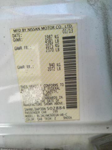 Photo 10 from auction – 2013 NISSAN ALTIMA 3.5 with VIN 1N4BL3AP3DN502884