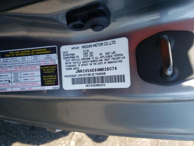 Photo 10 from auction – 2004 INFINITI G35 with VIN JNKCV54E64M826074