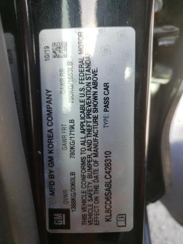 Photo 10 from auction – 2020 CHEVROLET SPARK 1LT with VIN KL8CD6SA8LC428310