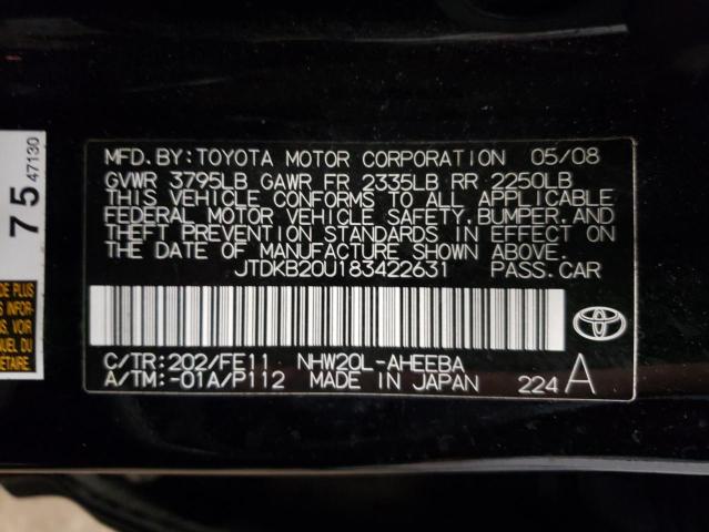 Photo 10 from auction – 2008 TOYOTA PRIUS with VIN JTDKB20U183422631