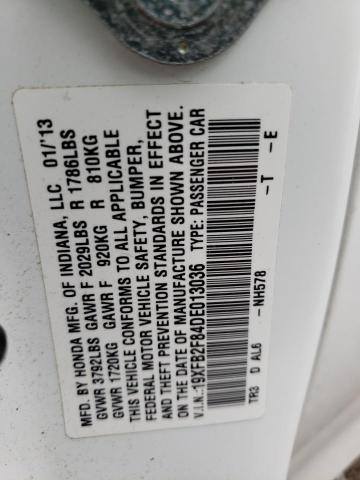 Photo 10 from auction – 2013 HONDA CIVIC EX with VIN 19XFB2F84DE013036