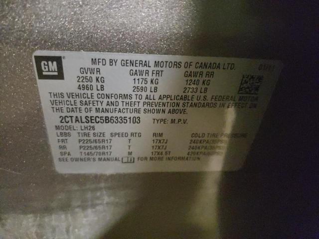 Photo 10 from auction – 2011 GMC TERRAIN SL with VIN 2CTALSEC5B6335103