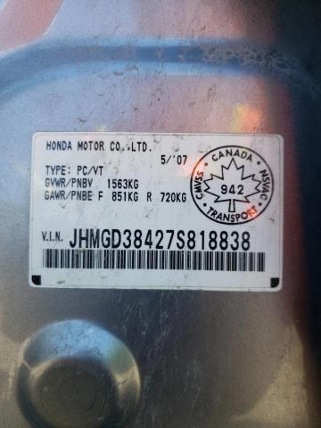 Photo 10 from auction – 2007 HONDA FIT with VIN JHMGD38427S818838