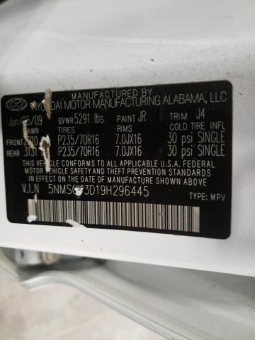 Photo 10 from auction – 2009 HYUNDAI SANTA FE G with VIN 5NMSG73D19H296445