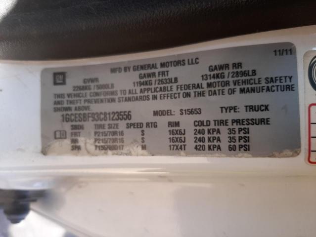 Photo 10 from auction – 2012 CHEVROLET COLORADO with VIN 1GCESBF93C8123556