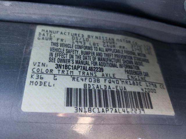 Photo 10 from auction – 2010 NISSAN VERSA S with VIN 3N1BC1AP7AL462239