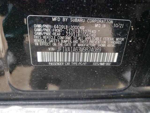 Zdjęcie 10 z aukcji – 2021 SUBARU WRX z VIN JF1VA1A63M9824089
