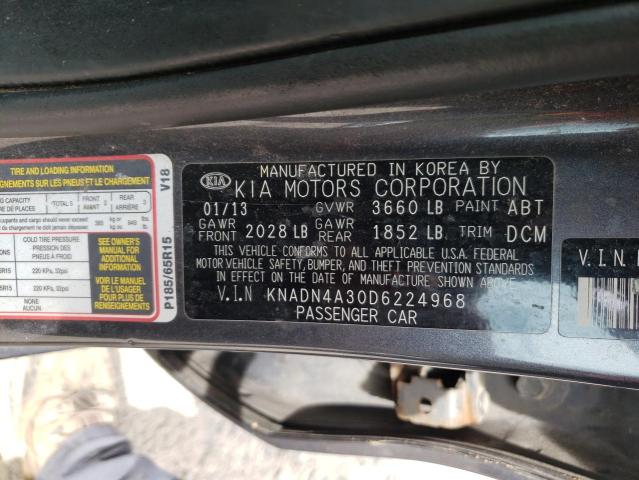 Photo 10 from auction – 2013 KIA RIO EX with VIN KNADN4A30D6224968