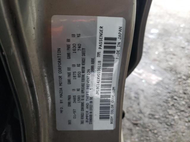 Photo 10 from auction – 1997 MAZDA PROTEGE DX with VIN JM1BC141XV0136118