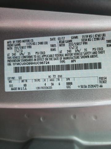 Photo 10 from auction – 2017 FORD ESCAPE SE with VIN 1FMCU0G99HUC96724