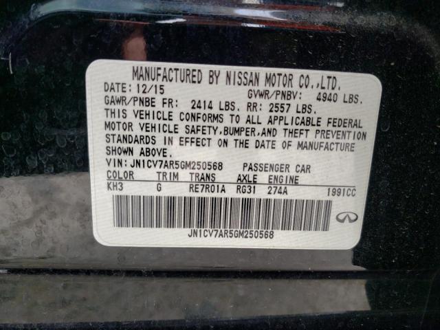 Photo 10 from auction – 2016 INFINITI Q50 BASE with VIN JN1CV7AR5GM250568