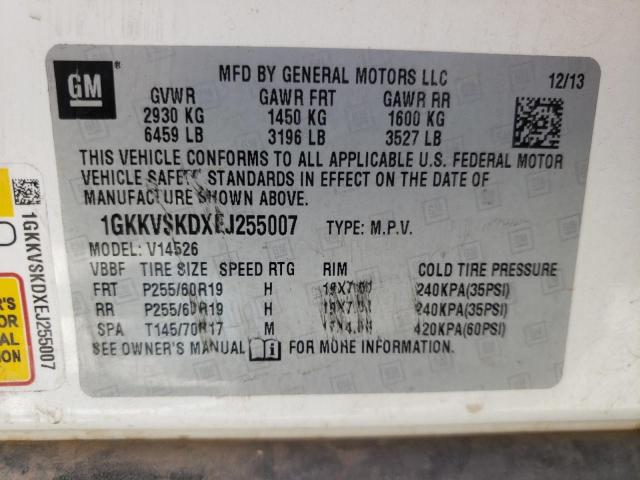 Photo 10 from auction – 2014 GMC ACADIA SLT with VIN 1GKKVSKDXEJ255007
