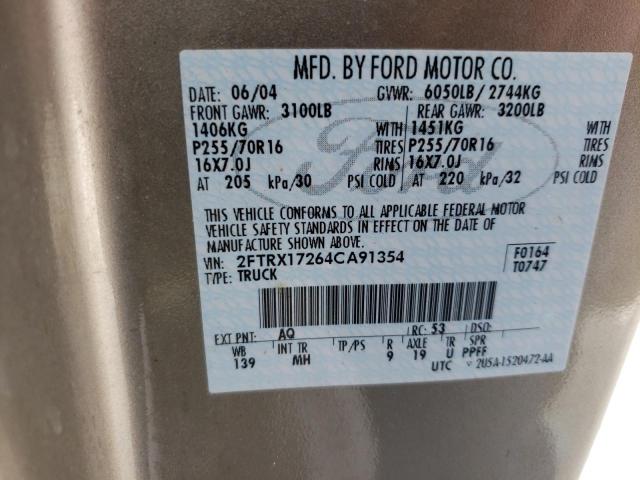 Photo 10 from auction – 2004 FORD F-150 HERI with VIN 2FTRX17264CA91354