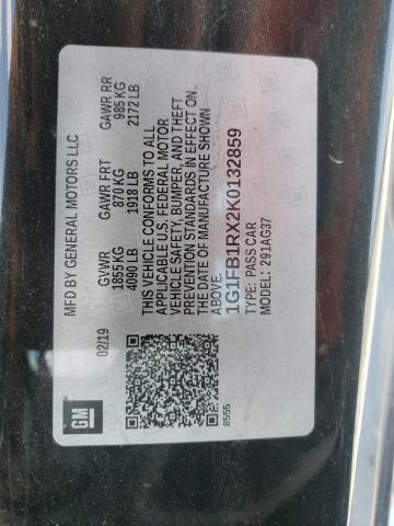 Photo 10 from auction – 2019 CHEVROLET CAMARO LS with VIN 1G1FB1RX2K0132859