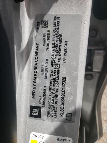 Photo 10 from auction – 2020 CHEVROLET SPARK 1LT with VIN KL8CD6SA9LC442328