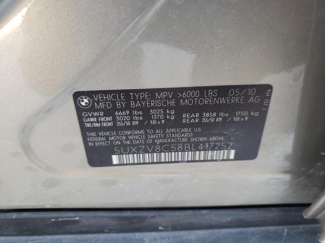Photo 10 from auction – 2011 BMW X5 XDRIVE5 with VIN 5UXZV8C58BL417252