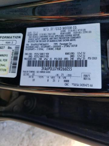 Photo 10 from auction – 2017 FORD FUSION SE with VIN 3FA6P0LU7HR266055