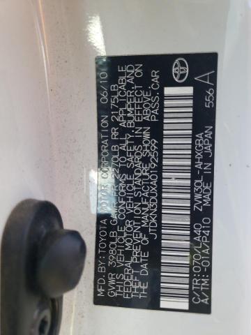 Photo 10 from auction – 2010 TOYOTA PRIUS with VIN JTDKN3DUXA0192599