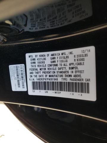 Photo 10 from auction – 2015 HONDA ACCORD EXL with VIN 1HGCR2F87FA091848
