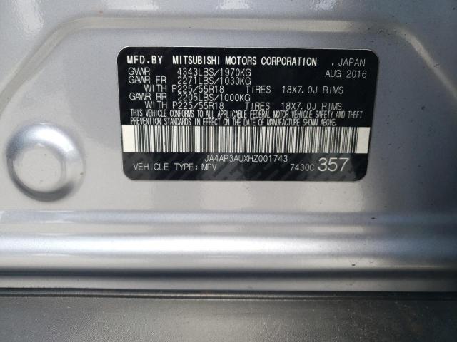 Photo 10 from auction – 2017 MITSUBISHI OUTLANDER with VIN JA4AP3AUXHZ001743