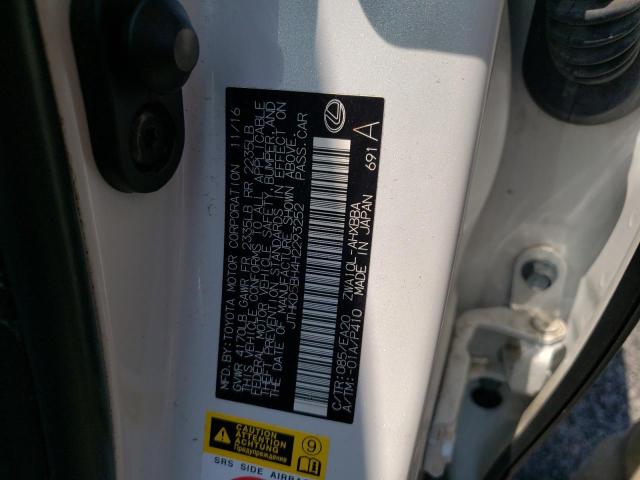 Photo 10 from auction – 2017 LEXUS CT 200 with VIN JTHKD5BH4H2293252