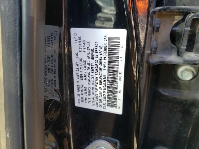 Photo 10 from auction – 2012 HONDA ACCORD LX with VIN 1HGCP2F39CA086589