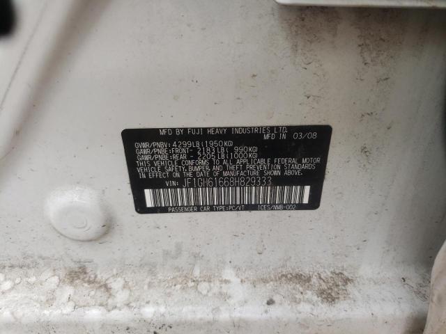 Photo 10 from auction – 2008 SUBARU IMPREZA 2. with VIN JF1GH61668H829333