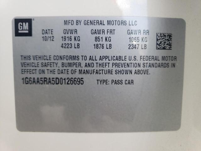 Photo 10 from auction – 2013 CADILLAC ATS with VIN 1G6AA5RA5D0126695