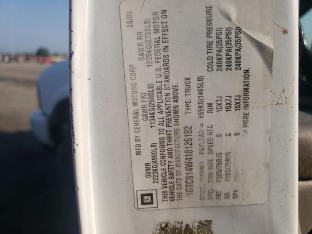 Photo 10 from auction – 2001 GMC SONOMA with VIN 1GTCS14W418126182